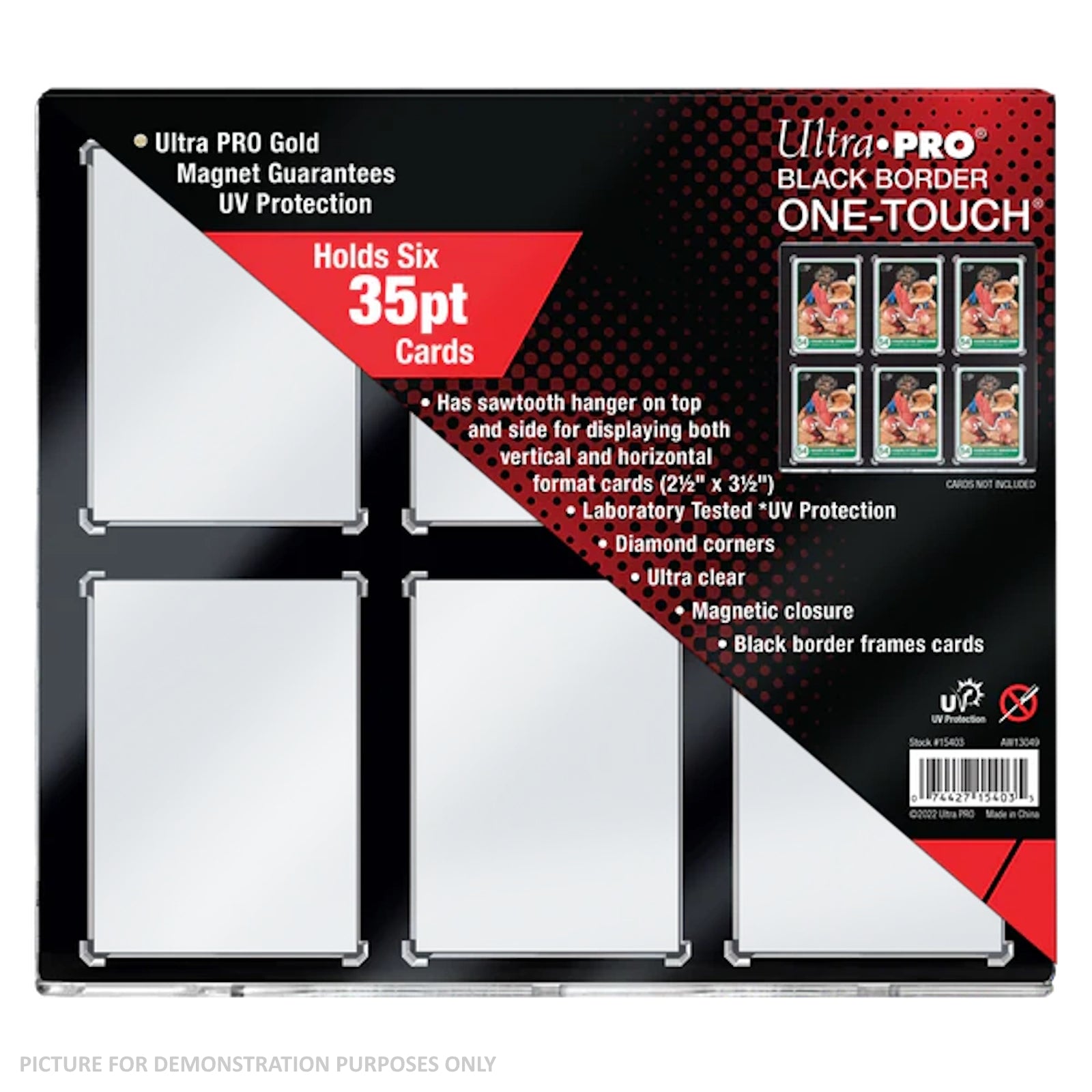 Ultra Pro One-Touch 35pt 6 Card Holder - Black Border